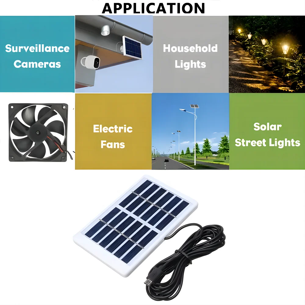 Outdoor Power Module - 12W 6V Mini Zonnepaneel USB Monokristallijne