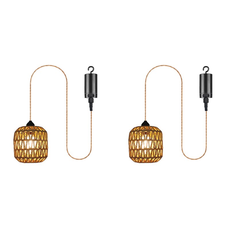 Outdoor Power For Gazebo - 2x op batterijen werkende buitenkroonluchter, hanglamp
