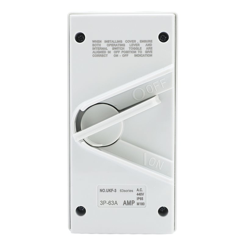 Outdoor Power Disconnect - AA81-Isolatieschakelaar Waterdichte Buitenschakelaar UKF3-3P (AC440V 63A)