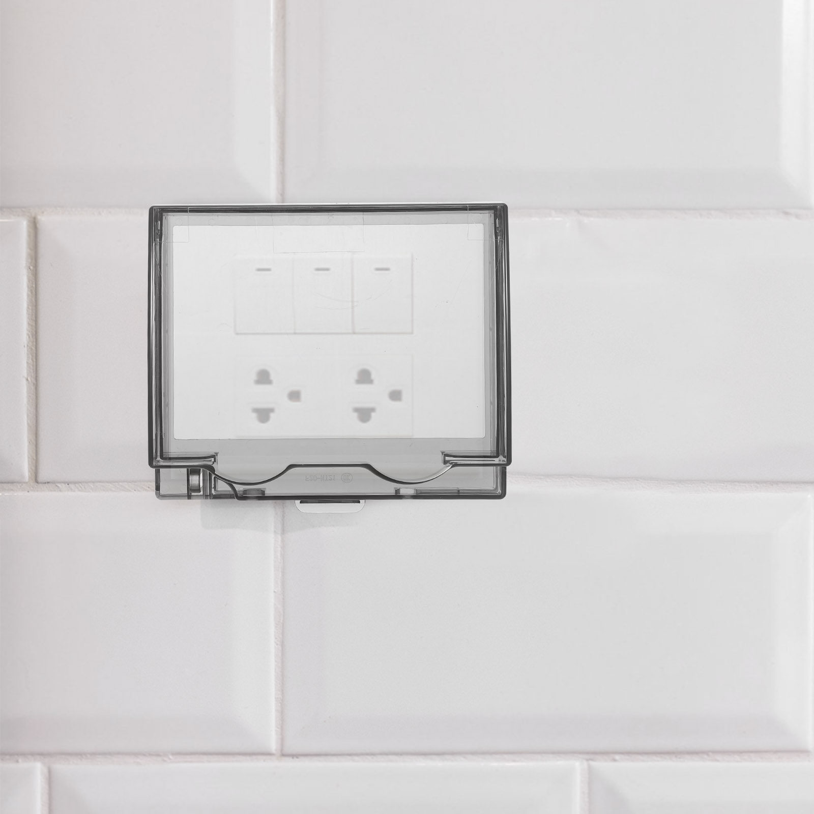 Outdoor Power Socket With Lock - 86 Type zelfklevende waterdichte stopcontactafdekking Badkamerslotdoos