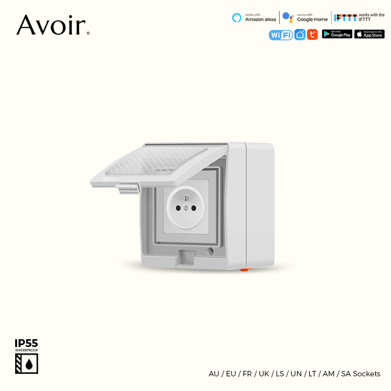 Outdoor Power Inlet Box - Avoir Tuya Smart Waterdichte Wifi Socket