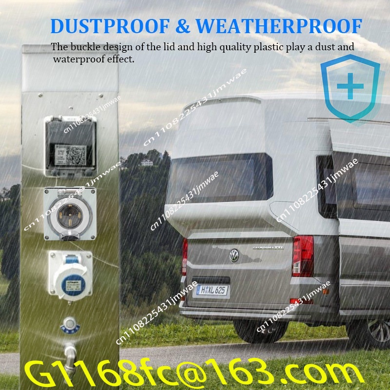 Outdoor Power Inlet Box - 50 Ampère Generator RV Stroomaansluitdoos Plastic