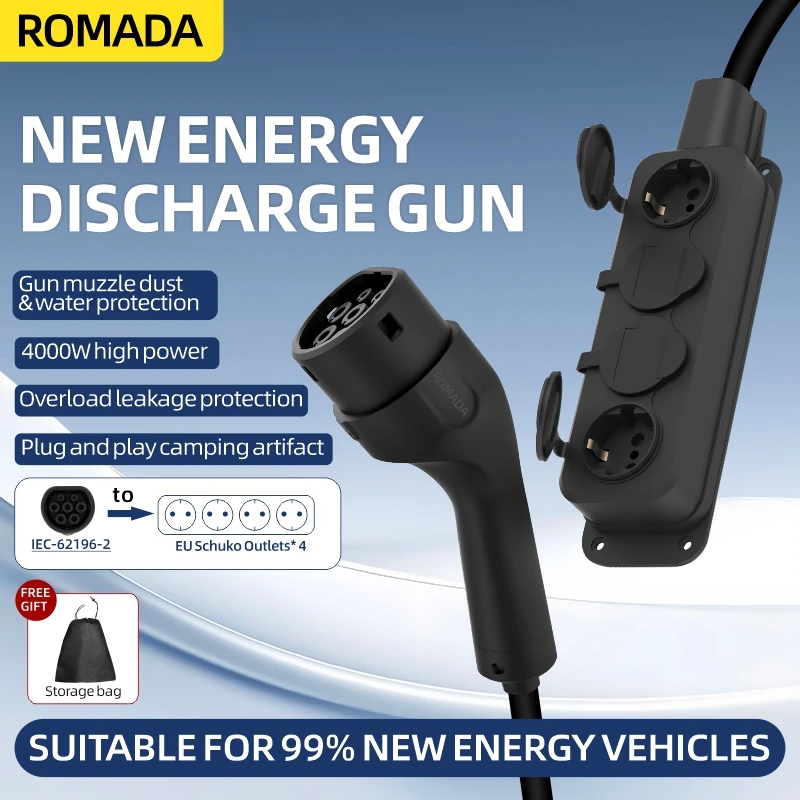 Outdoor Power Module - Draagbare 16A 4KW V2L-kabel elektrische auto