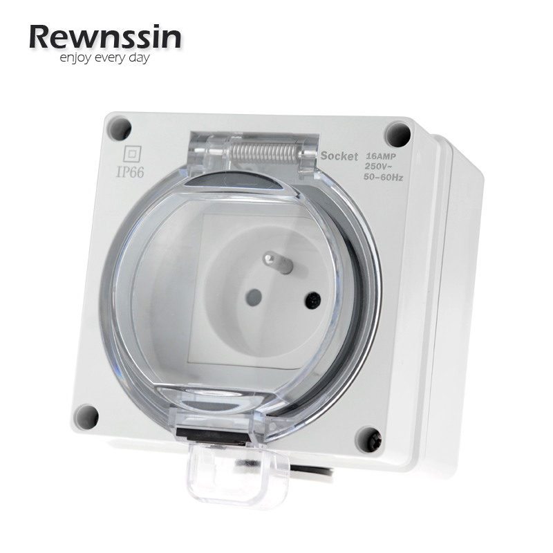 Outdoor Power Inlet Box - Ip66 Waterdicht Stopcontact Franse Stekker Buiten