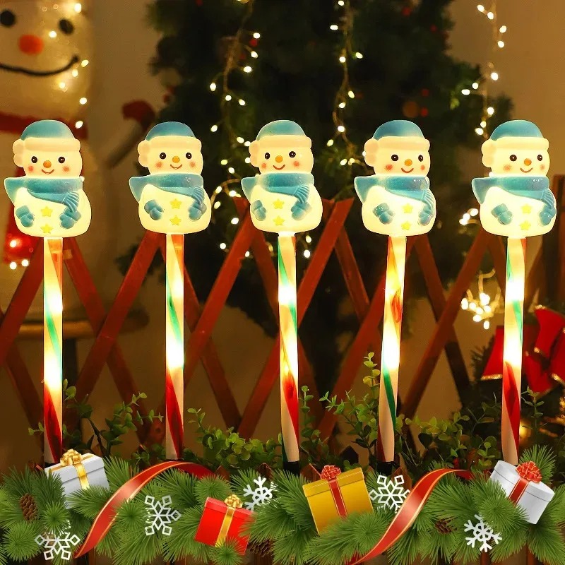 Outdoor Power For Xmas Lights - Kerstverlichting op zonne-energie: Kerstman & Sneeuwpop