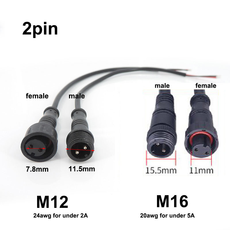 M12 M16 2 3-pins core draad DC - Outdoor Power Jack recensie en prijs