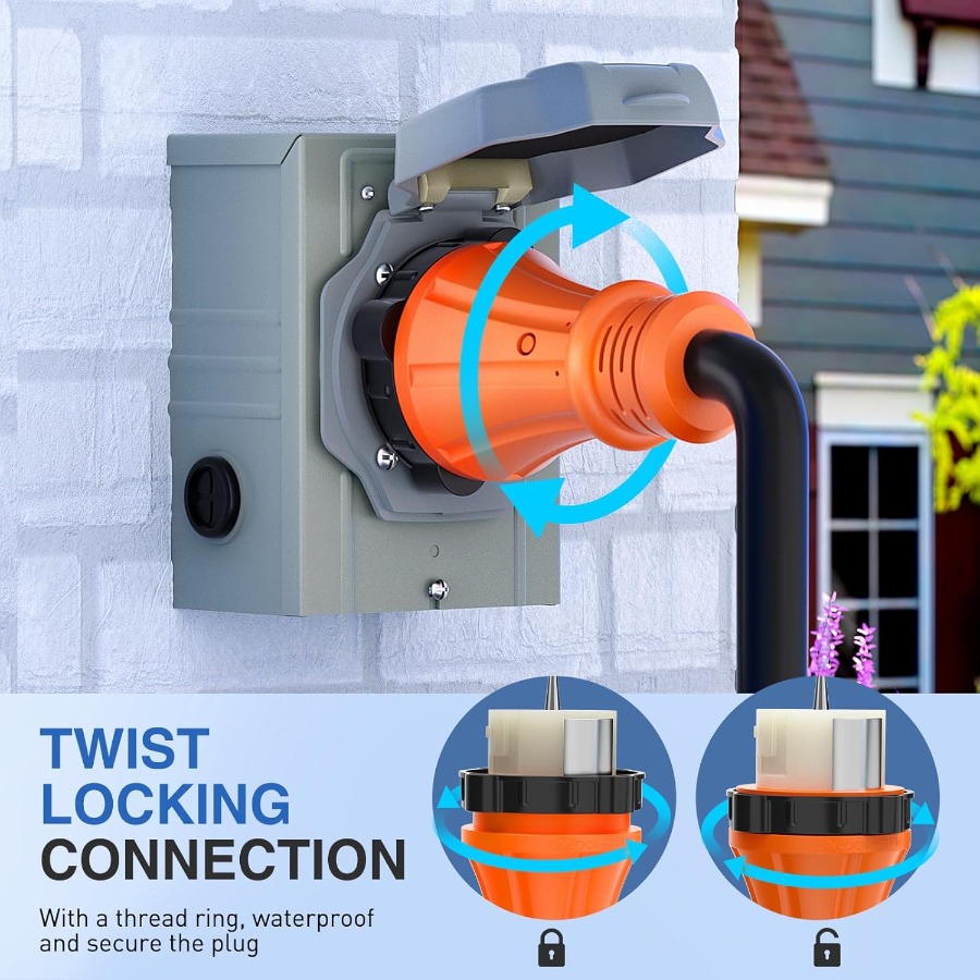 50A 50FT Heavy Duty Generator  - Outdoor Power Inlet Box recensie en prijs