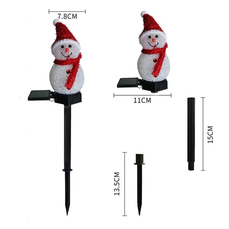 2LED sneeuwpop zonne-tuinlicht - Outdoor Power For Xmas Lights recensie en prijs