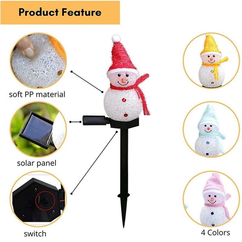 2LED sneeuwpop zonne-tuinlicht - Outdoor Power For Xmas Lights recensie en prijs