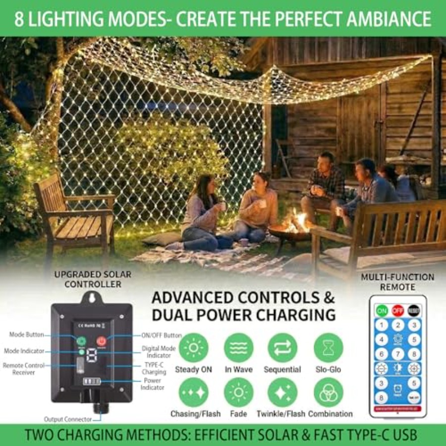 Solar Net Lights, 10x10ft Gaze - Outdoor Power For Gazebo recensie en prijs