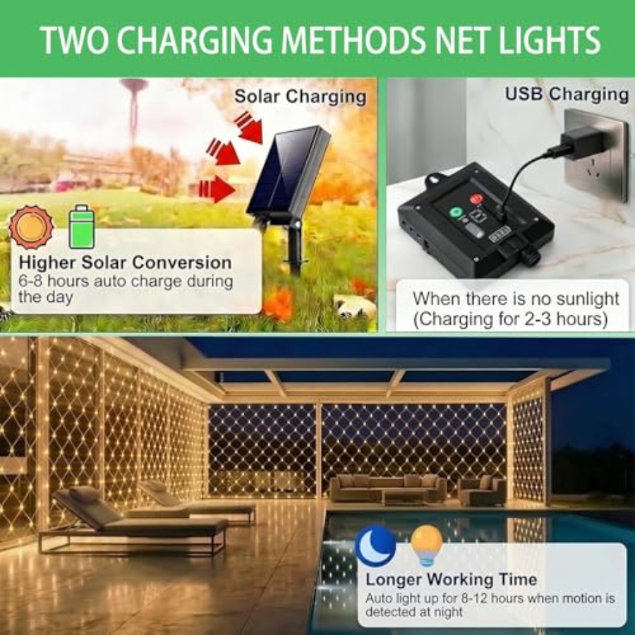 Solar Net Lights, 10x10ft Gaze - Outdoor Power For Gazebo recensie en prijs