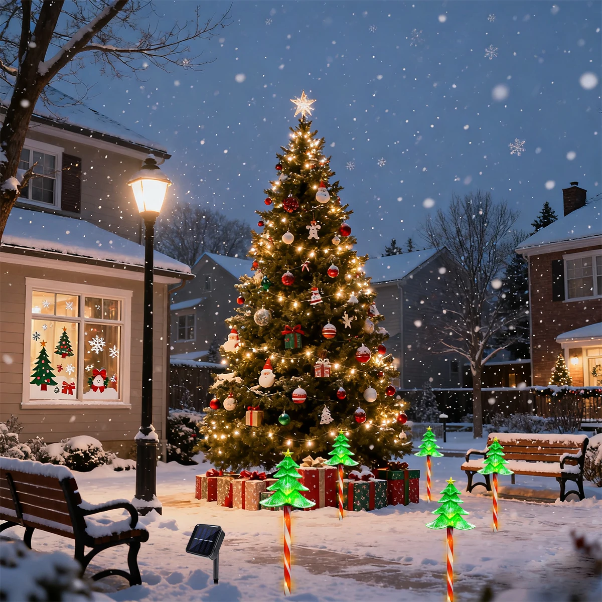 Pop 5 stks/set LED Kerstboom D - Outdoor Power For Xmas Lights recensie en prijs