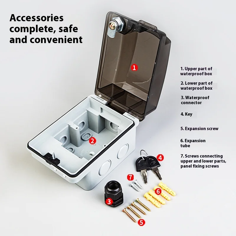 Outdoor 86 Type Open gemonteer - Outdoor Power Socket With Lock recensie en prijs