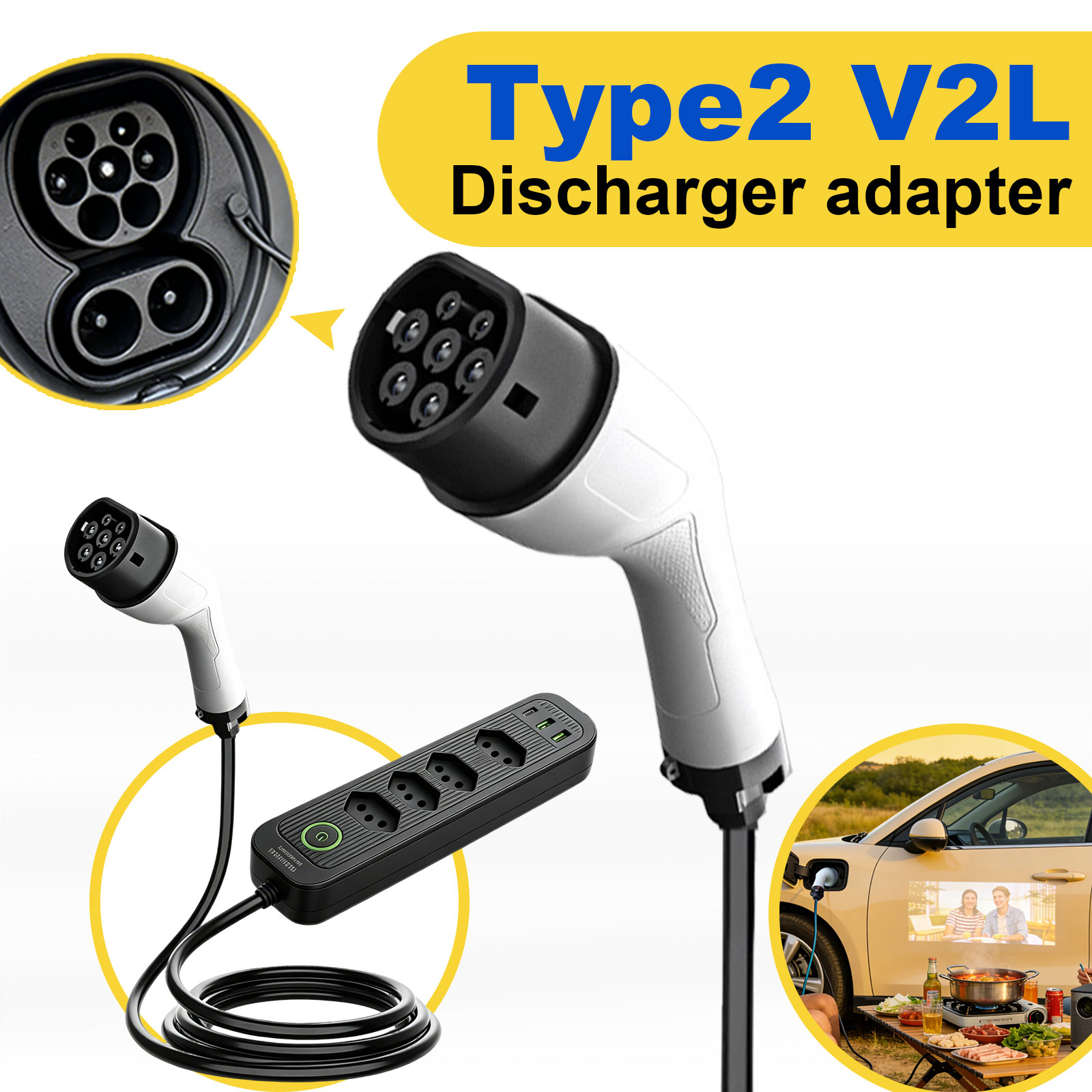 Type2 V2L-ontladingsadapter 16 - Outdoor Power Module recensie en prijs