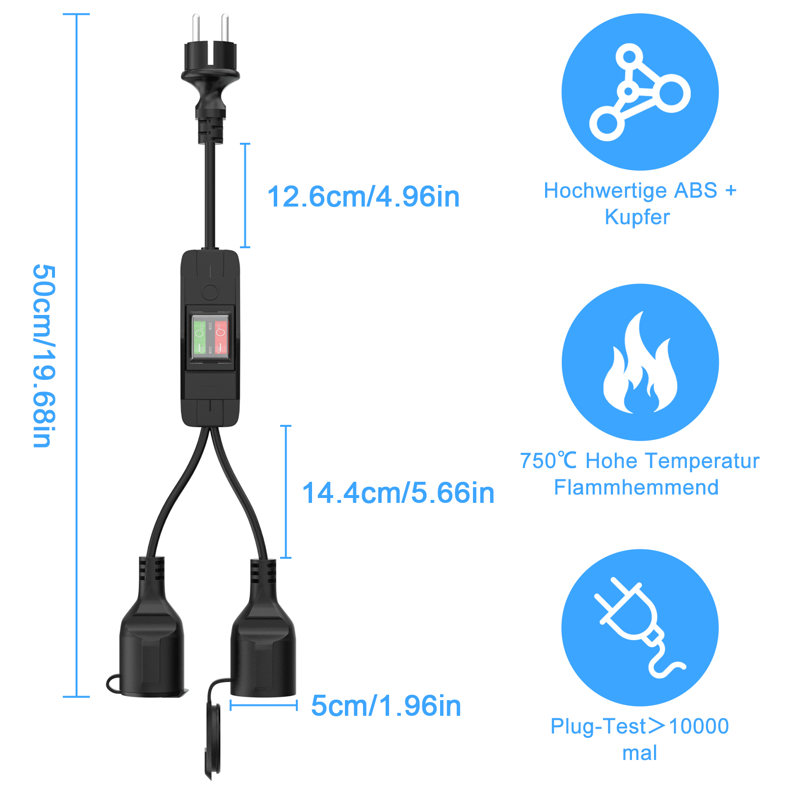 Dubbele stekker verlengkabel 2 - Outdoor Power Inlet Box recensie en prijs