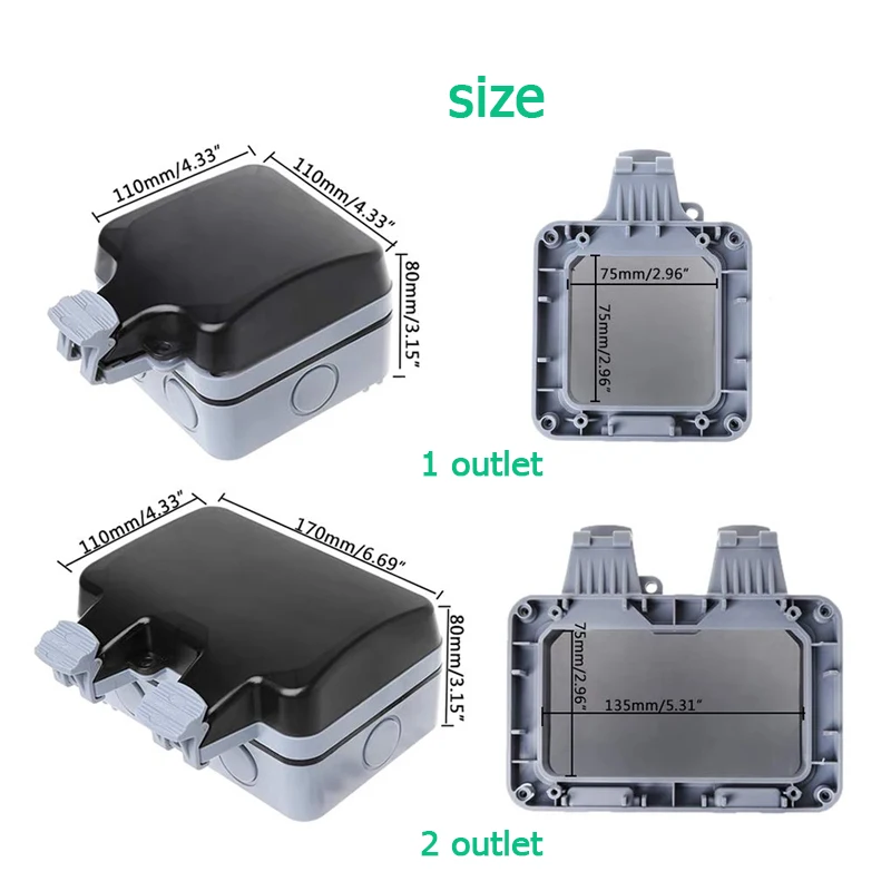 16A EU KR Buitenmuur Waterdich - Outdoor Power Inlet Box recensie en prijs