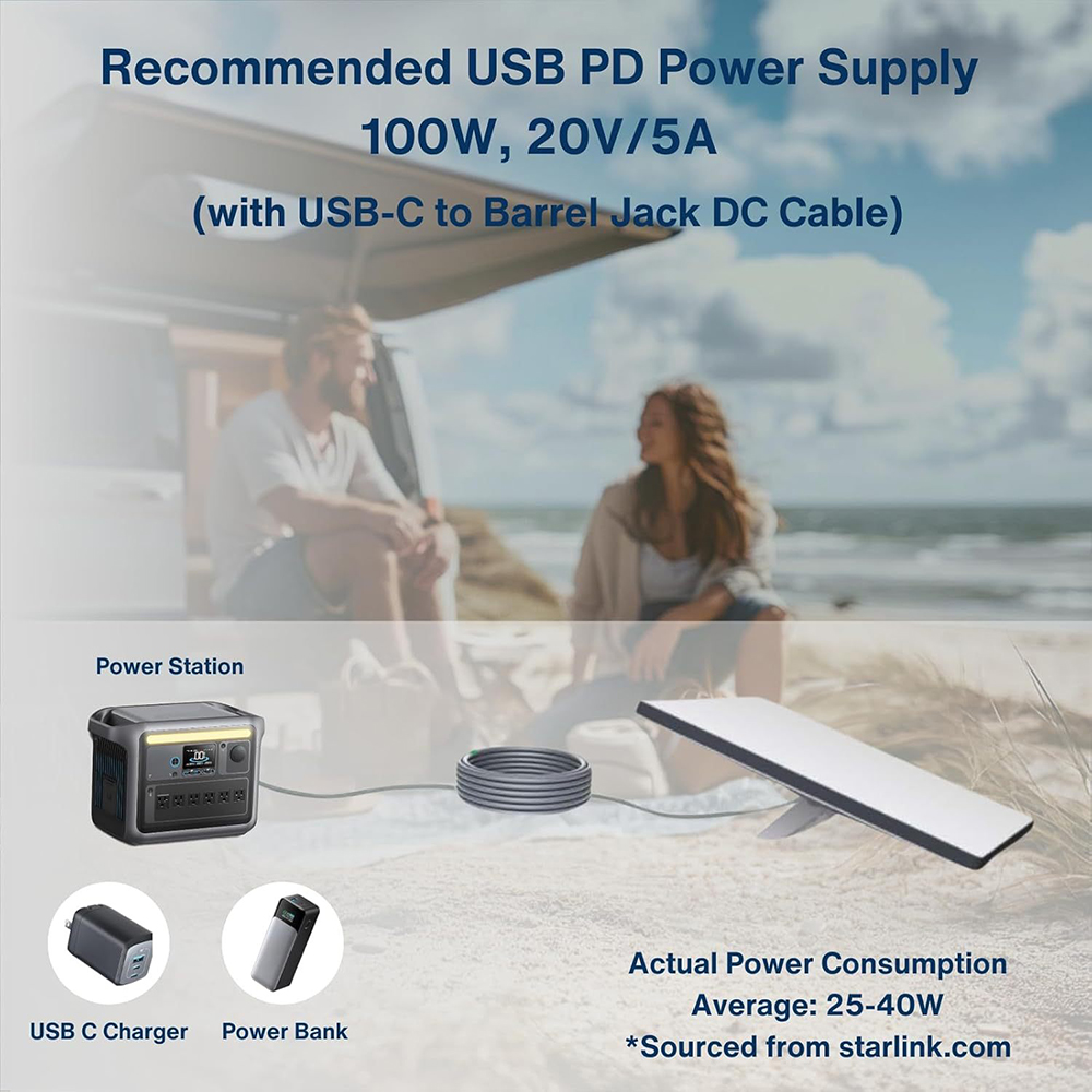 2m USB C naar PD-voedingskabel - Outdoor Power Jack recensie en prijs
