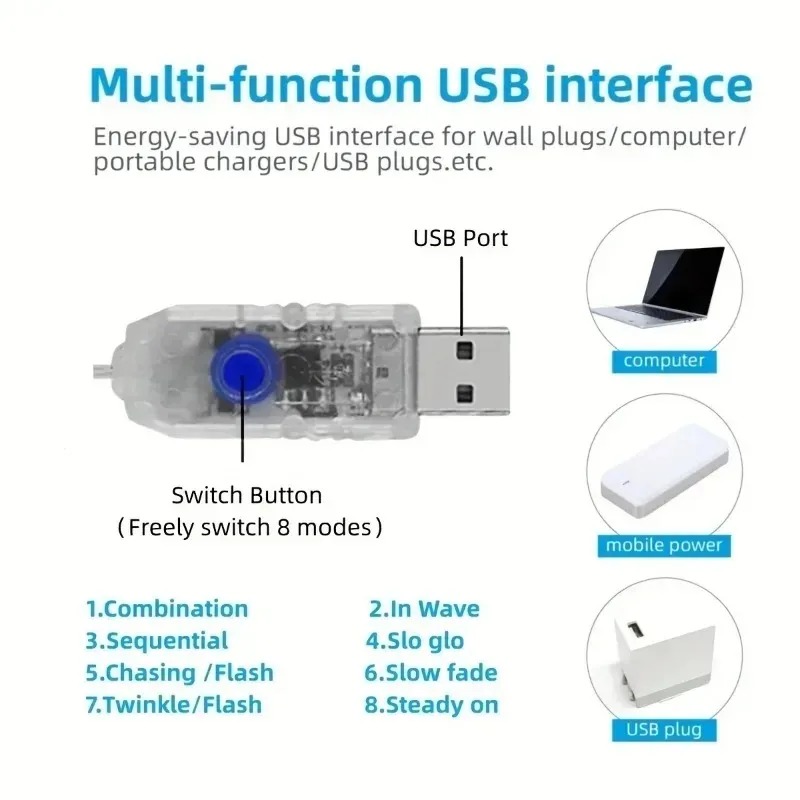 USB-aangedreven 200LED Sterren - Outdoor Power For Xmas Lights recensie en prijs
